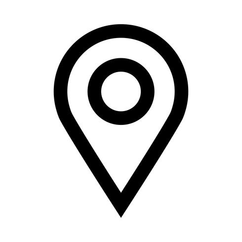 Geografische locatie Pin vector pictogram