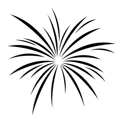 Exploderende vuurwerk logo vector pictogram