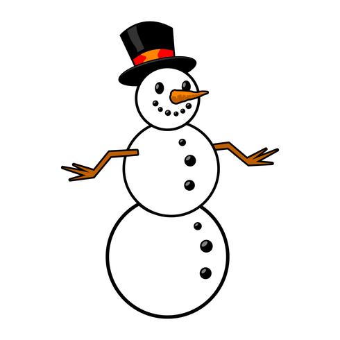 Sneeuwpop cartoon vectorillustratie vector