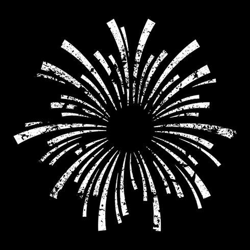 Exploderende vuurwerk logo vector pictogram