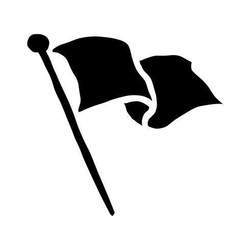 Vlag zwaaien vector pictogram