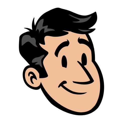 Man hoofd cartoon vectorillustratie vector