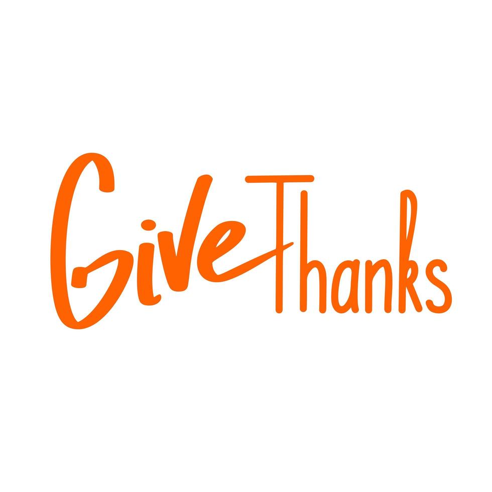 handgetekende happy thanksgiving typografie. kalligrafie belettering vector