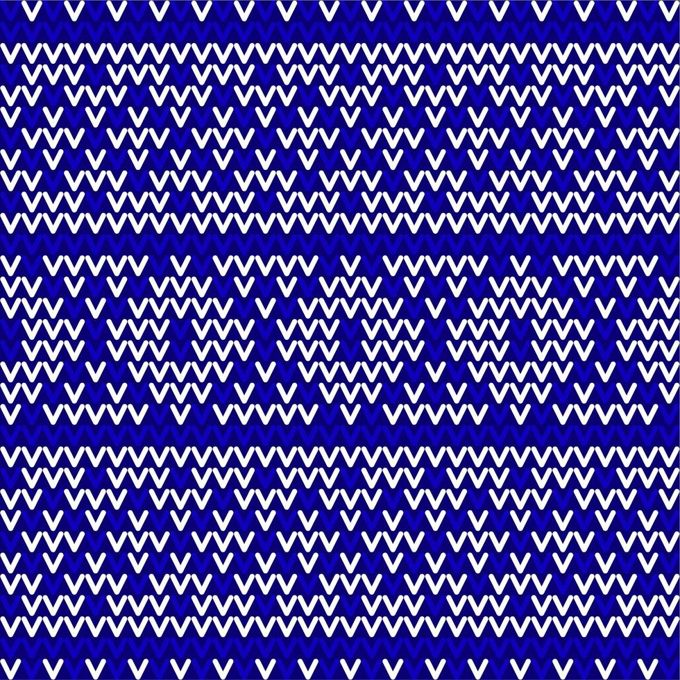 naadloze blauw en wit gebreide achtergrond vector