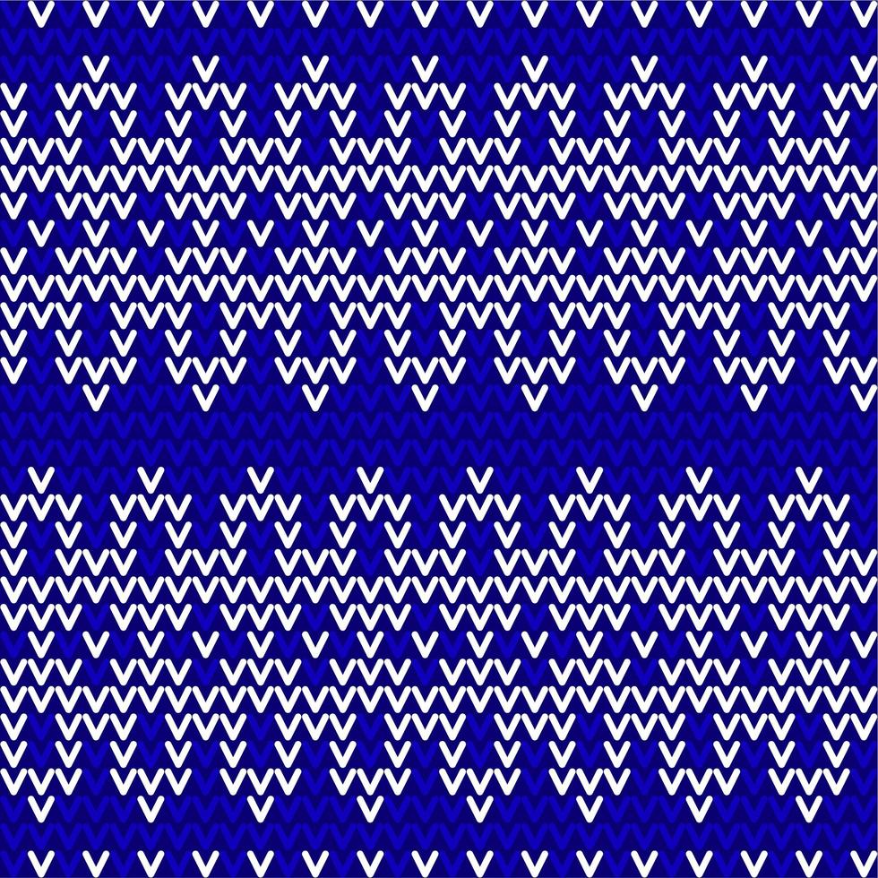 naadloze blauw en wit gebreide achtergrond vector