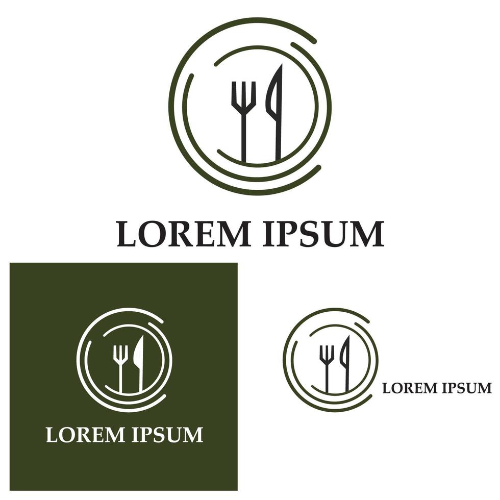 vork en lepel restaurant logo vector sjabloon