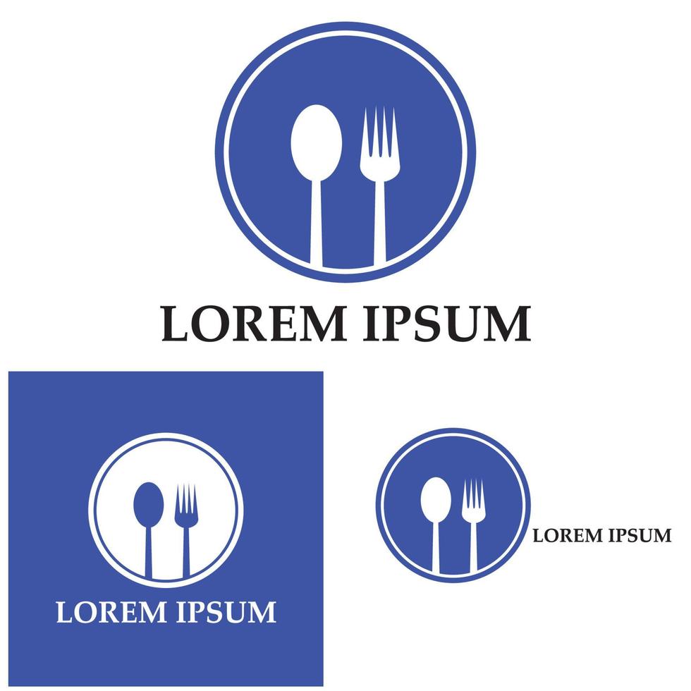 vork en lepel restaurant logo vector sjabloon