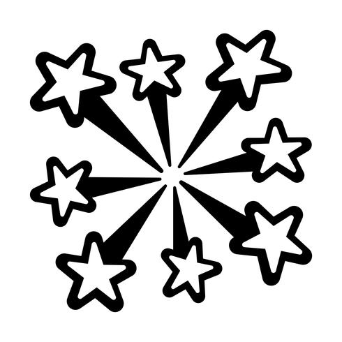 Exploderende vuurwerk logo vector pictogram