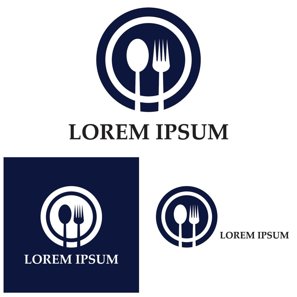 vork en lepel restaurant logo vector sjabloon