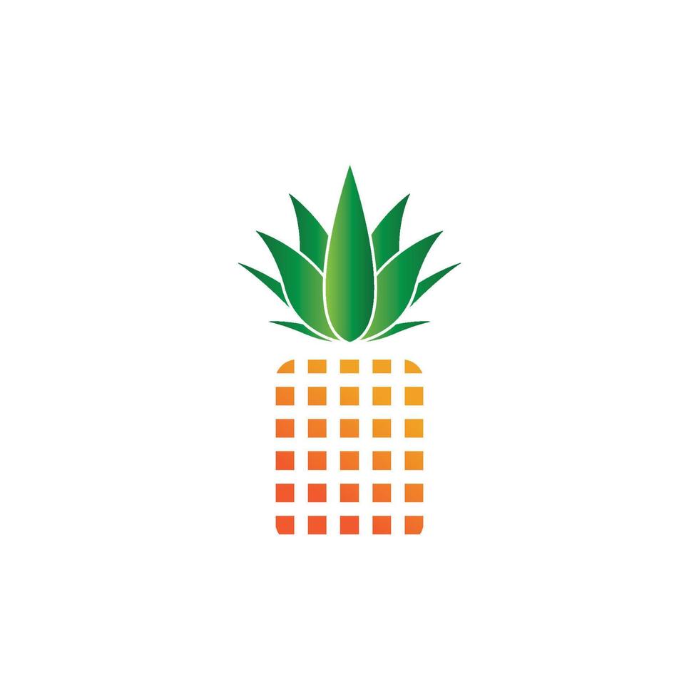 ananas logo vector afbeelding achtergrond