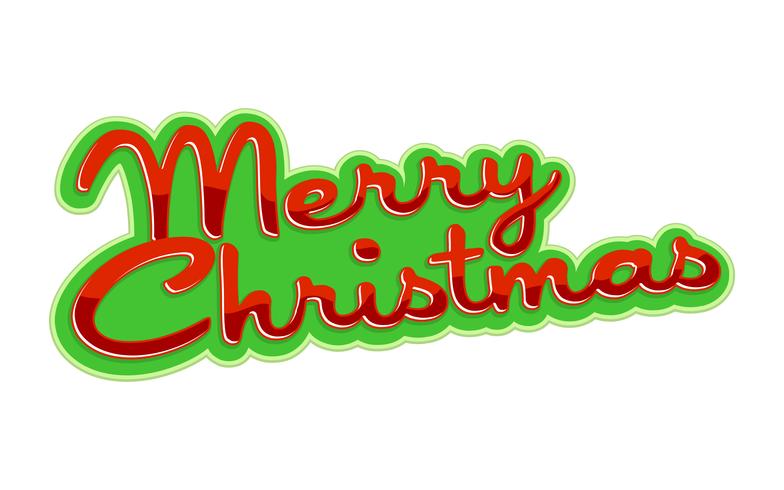 Merry Christmas tekst lettertype afbeelding vector