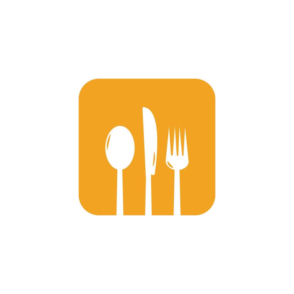 vork en lepel restaurant logo vector sjabloon