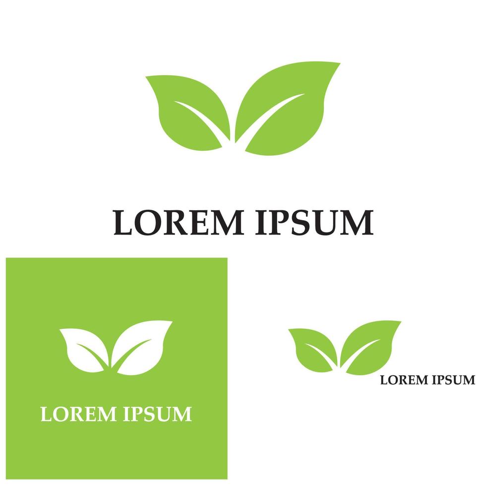 logo's van groene boom blad ecologie natuur element vector