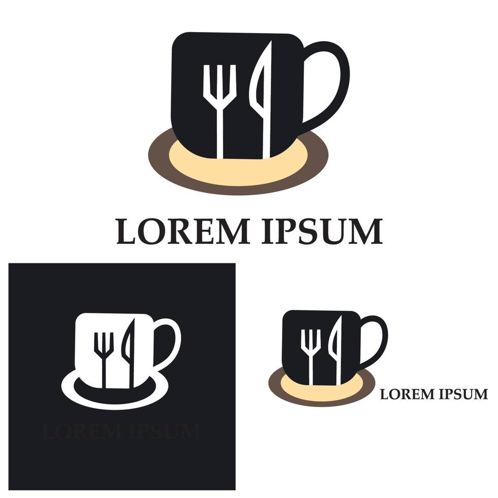 vork en lepel restaurant logo vector sjabloon