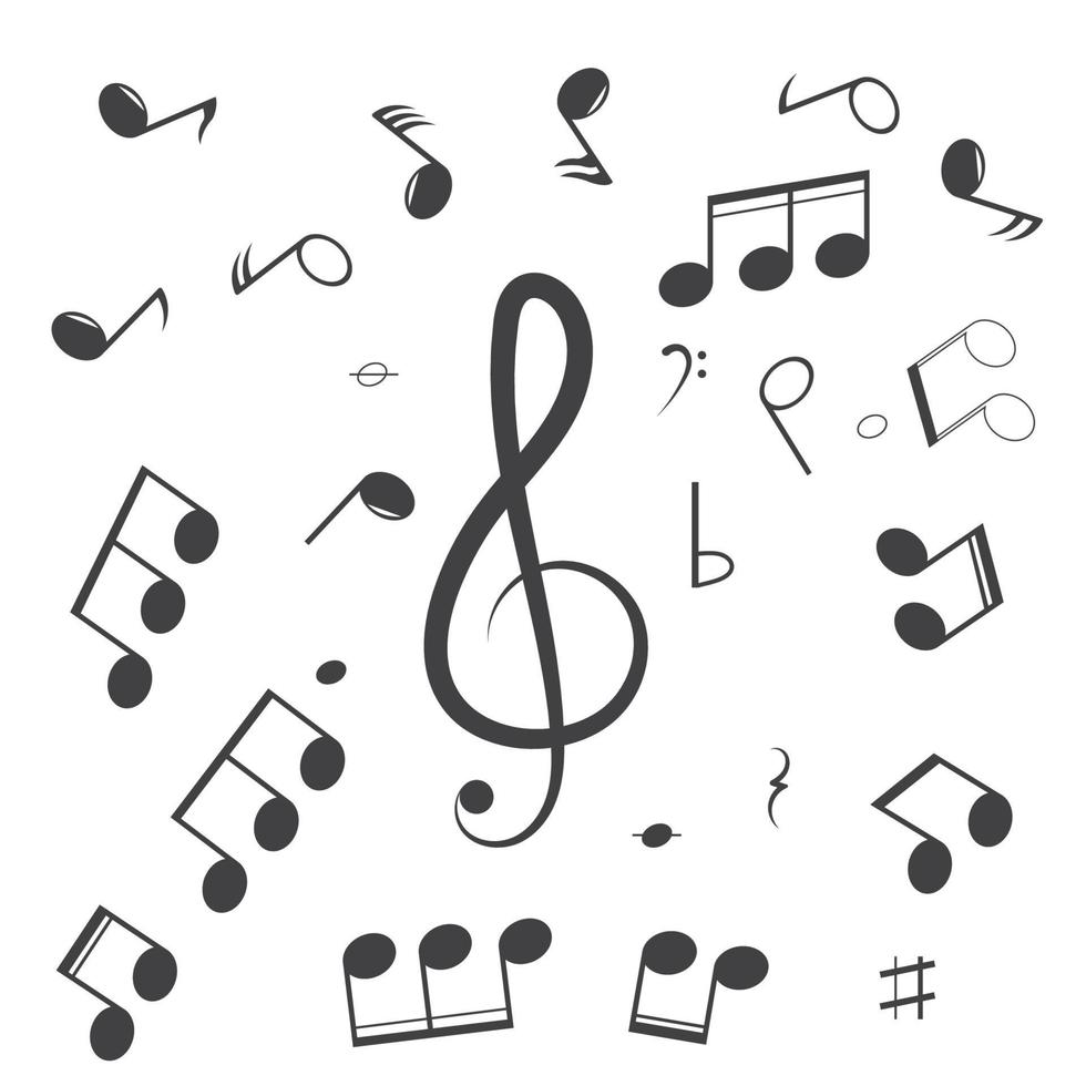 muzieknoot pictogram vector illustratie ontwerp