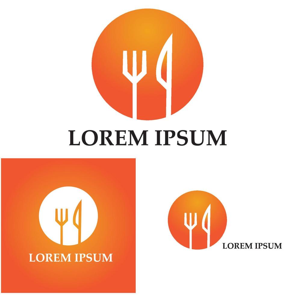 vork en lepel restaurant logo vector sjabloon