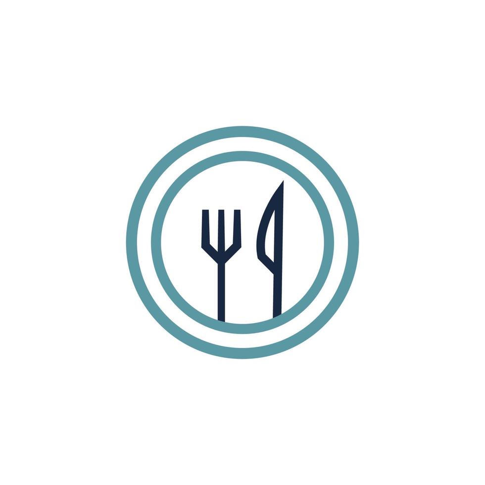 vork en lepel restaurant logo vector sjabloon