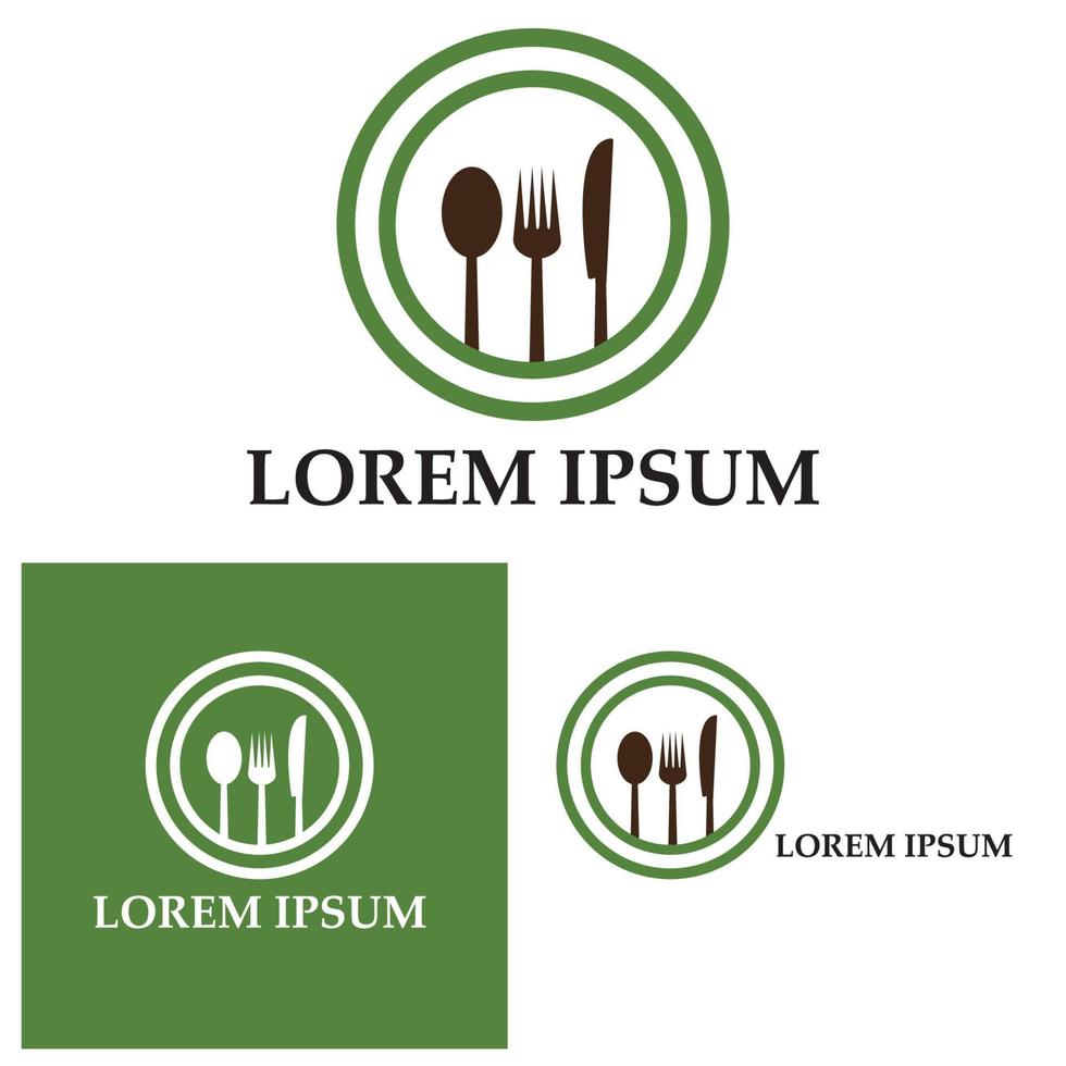 vork en lepel restaurant logo vector sjabloon