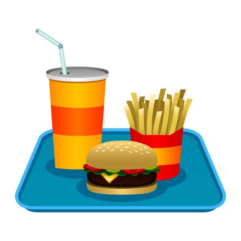 Hamburger cartoon vectorillustratie vector