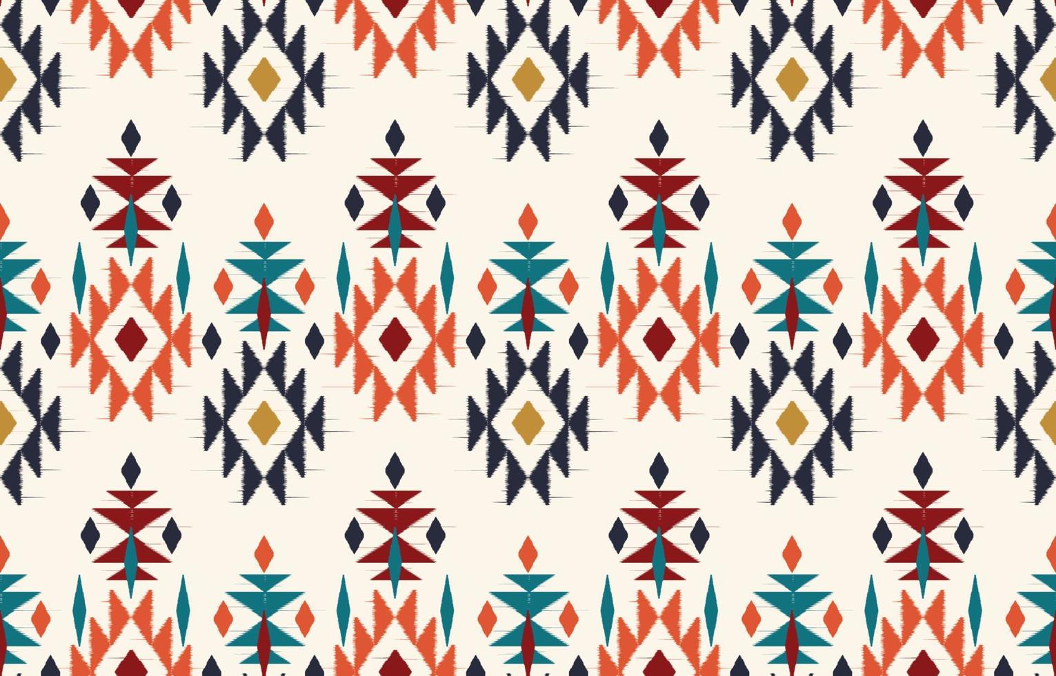 etnische abstracte ikat kunst. naadloos patroon in tribal, volksborduurwerk en Mexicaanse stijl. Azteekse geometrische kunst ornament print.design voor tapijt, behang, kleding, inwikkeling, stof, hoes, textiel vector