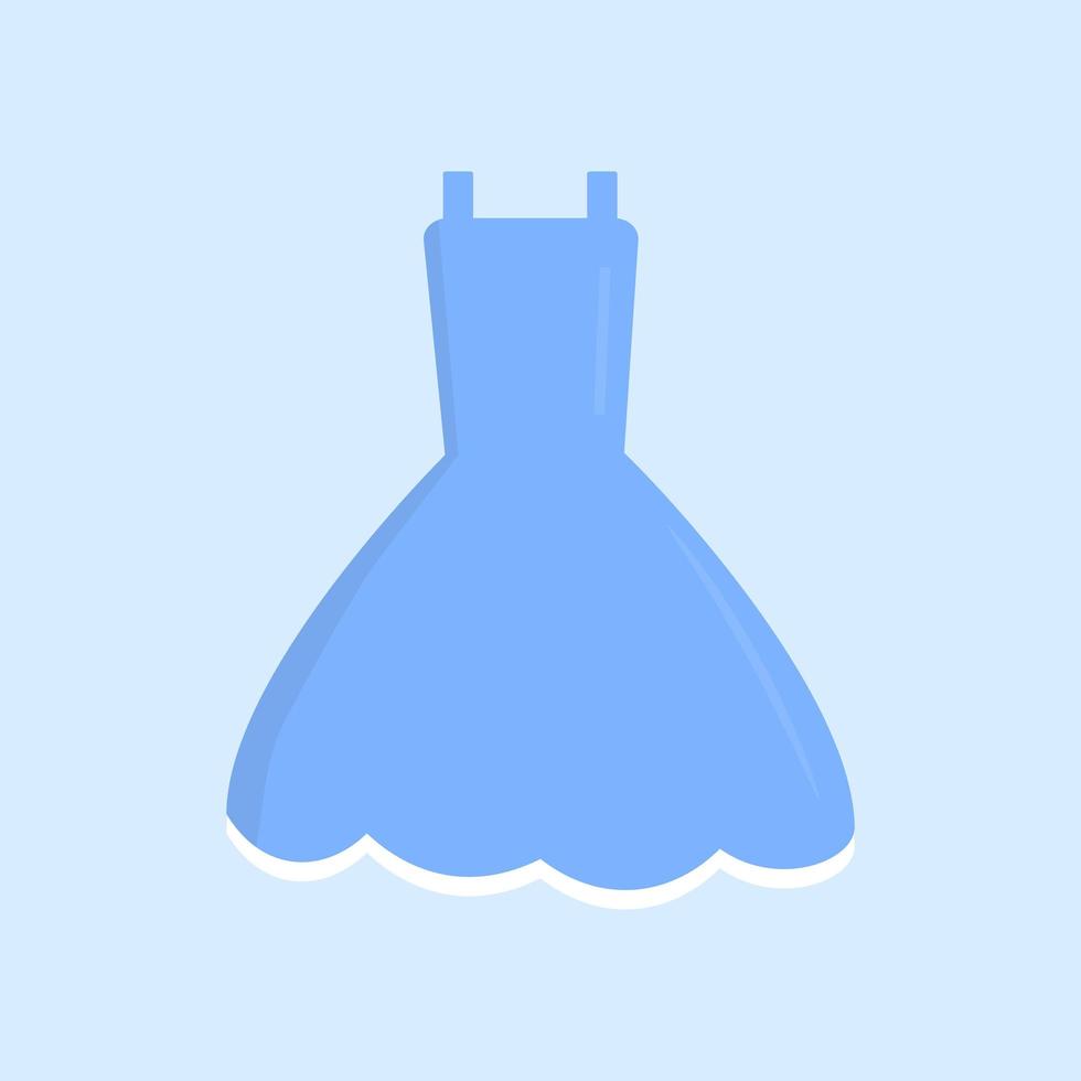 schattige kleine blauwe jurk voor prinses of feeënillustratie vector