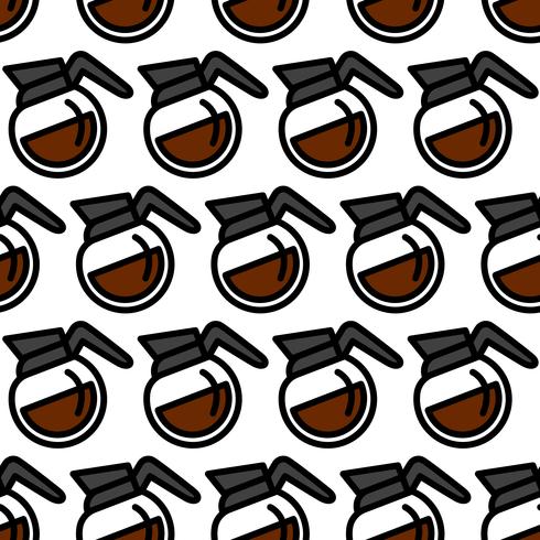 Coffee Pot Hot Drink Cartoon Illustratie vector