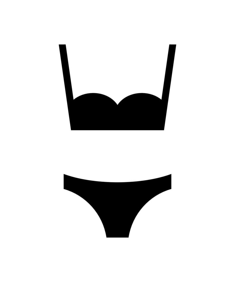 ondergoed badpak. slipje en beha - vlakke stijl vectorillustratie. logo kleding voor vrouwen vector