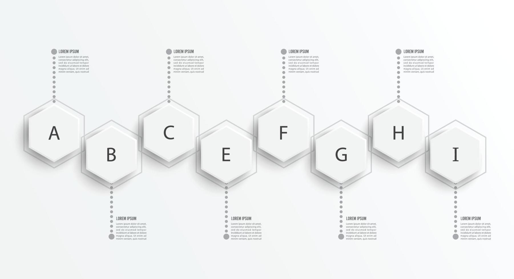 infographic ontwerpsjabloon en marketing pictogrammen. sjabloon voor diagram, grafiek, presentatie en ronde grafiek. bedrijfsconcept met 8 opties, onderdelen, stappen of processen. data visualisatie. vector