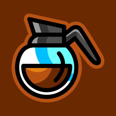 Coffee Pot Hot Drink Cartoon Illustratie vector