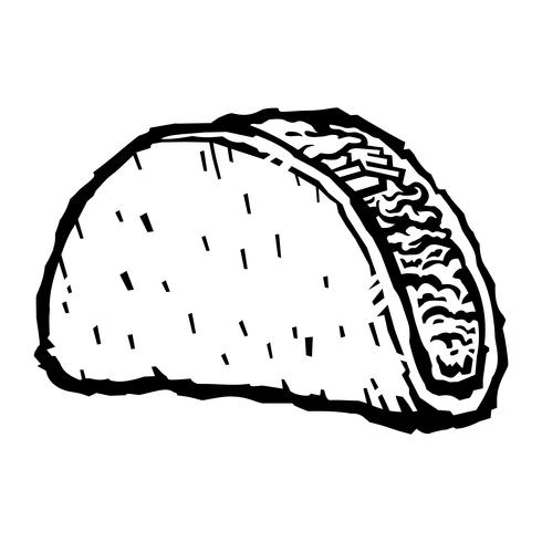 Taco vectorillustratie vector