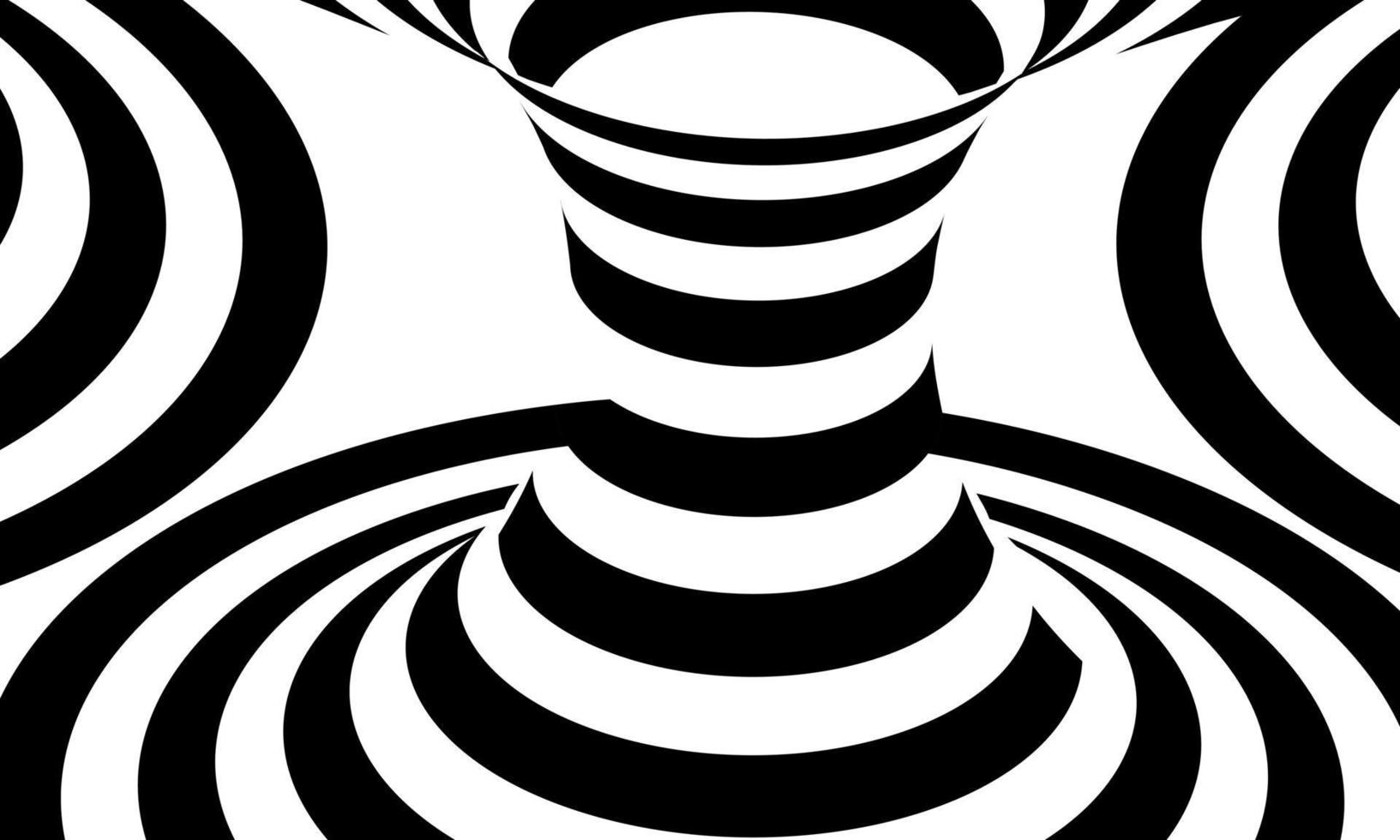 abstract patroon van zwarte en witte lijnen optische illusie vector illustratie achtergrond deel