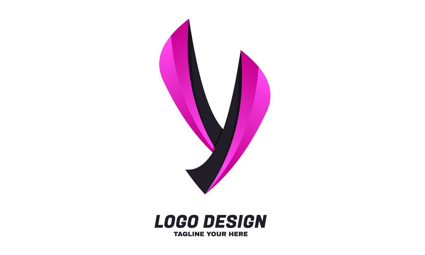 stock vector logo eerste y met kleurrijke ontwerptechnologie