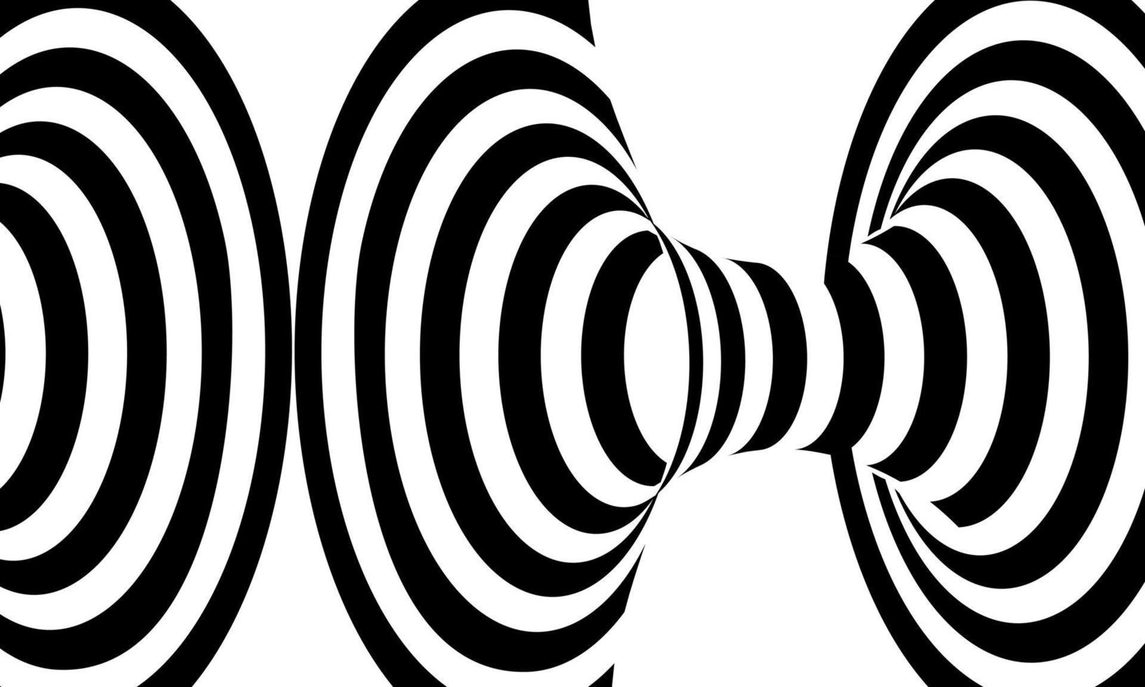 abstract patroon van zwarte en witte lijnen optische illusie vector illustratie achtergrond deel 3.