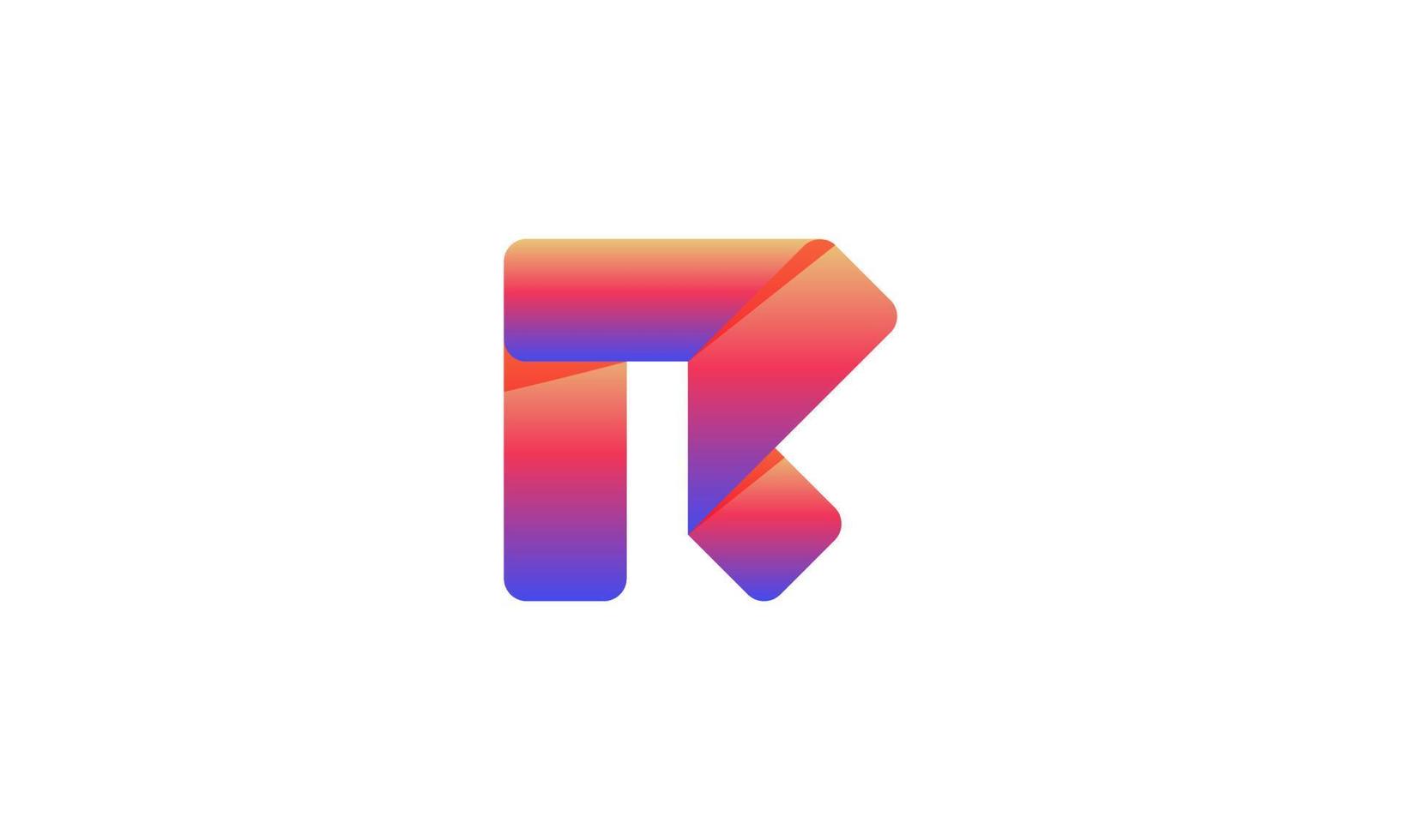 voorraad vector illustratie letter r logo op kleurrijke