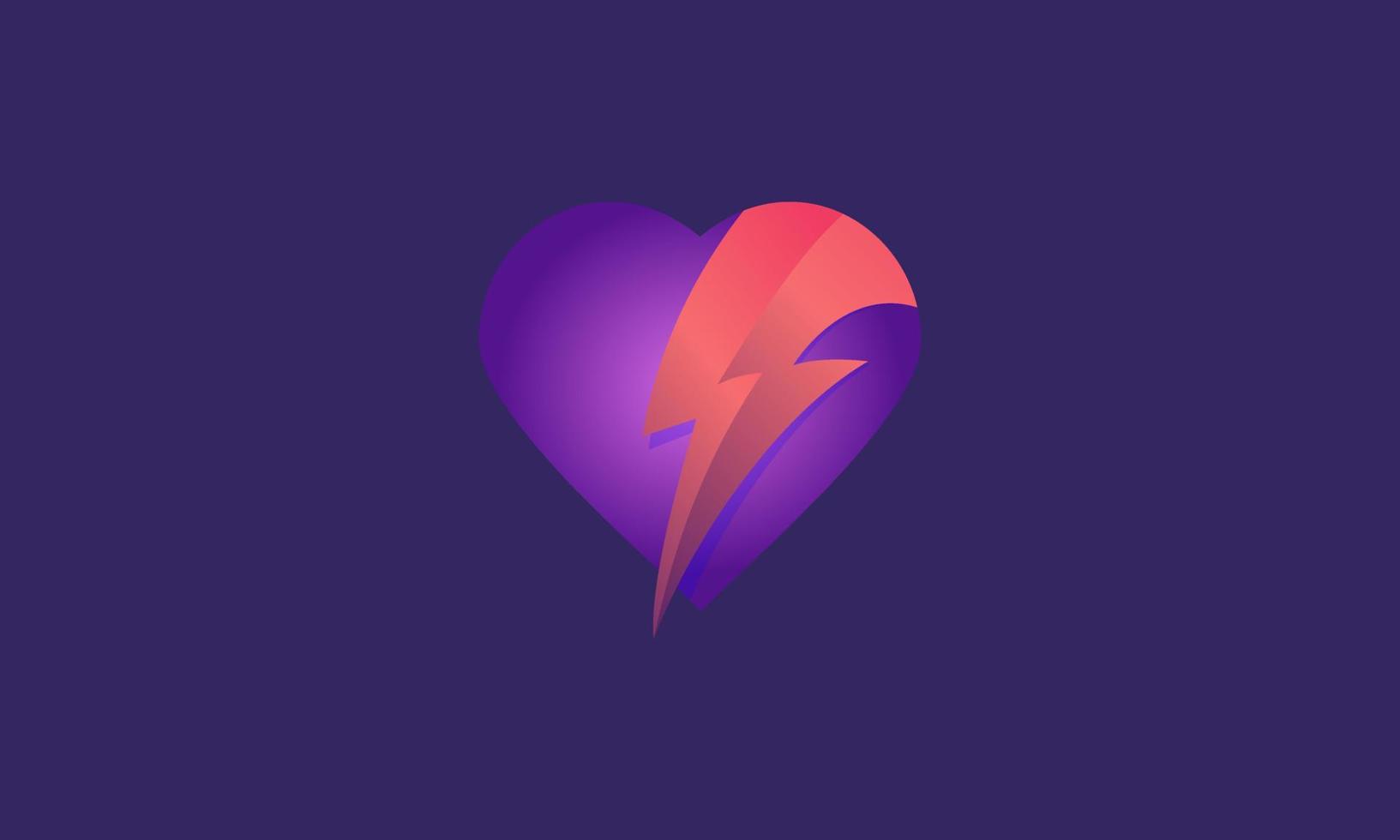 abstracte illustratie liefde flash logo creatief symbool vector