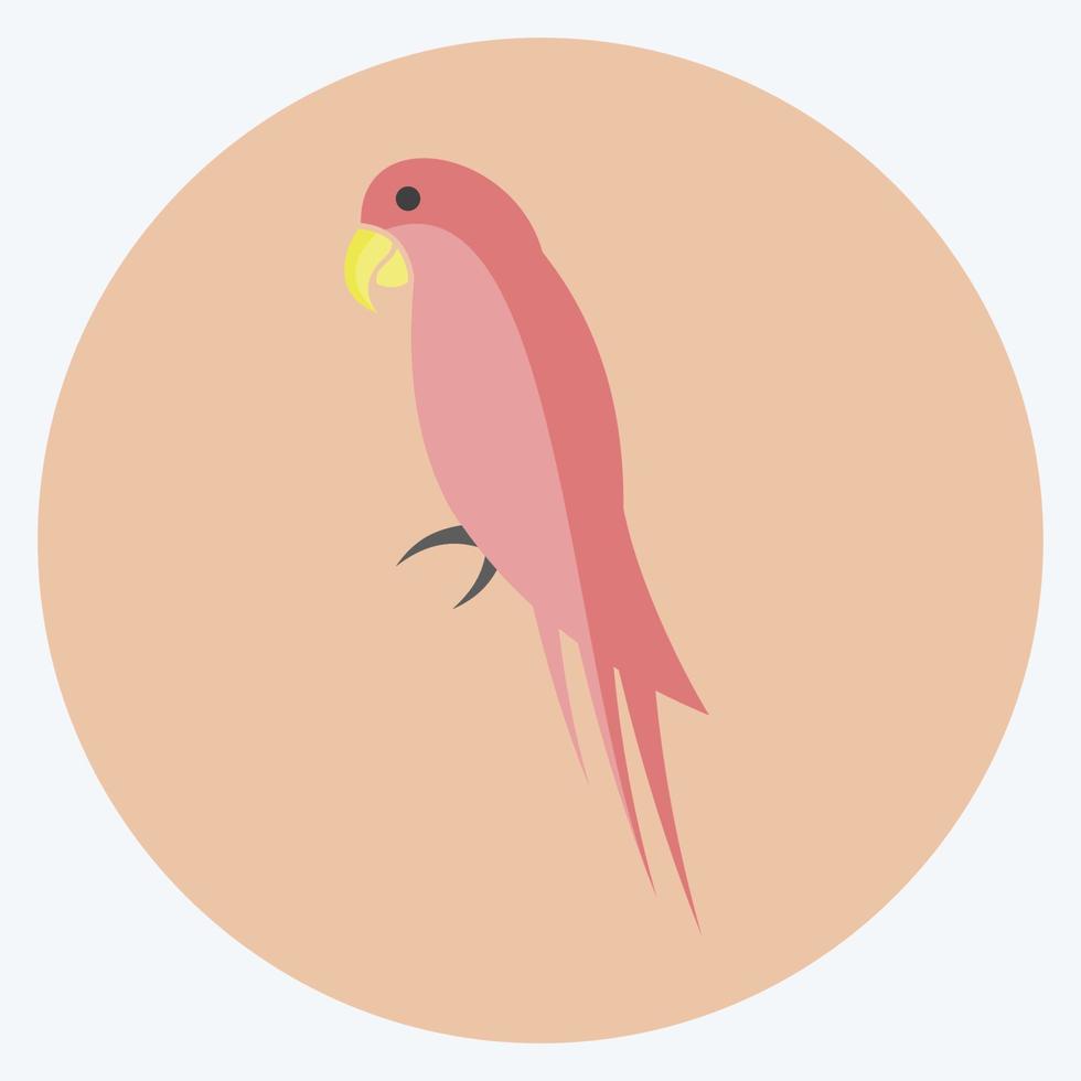 huisdier papegaai pictogram in trendy vlakke stijl geïsoleerd op zachte blauwe achtergrond vector