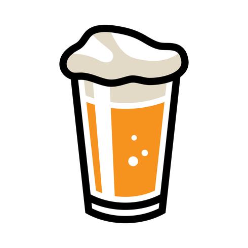 Bier Pint glas vector pictogram