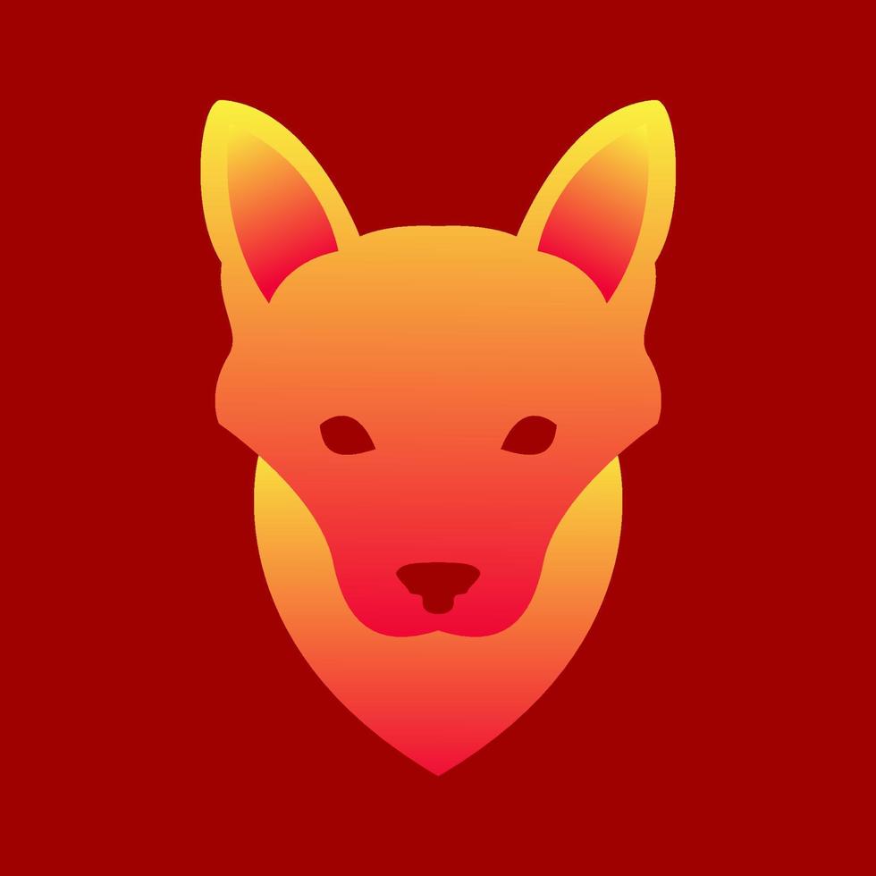 abstract dier vos hoofd sterk logo symbool vector pictogram grafisch ontwerp illustratie