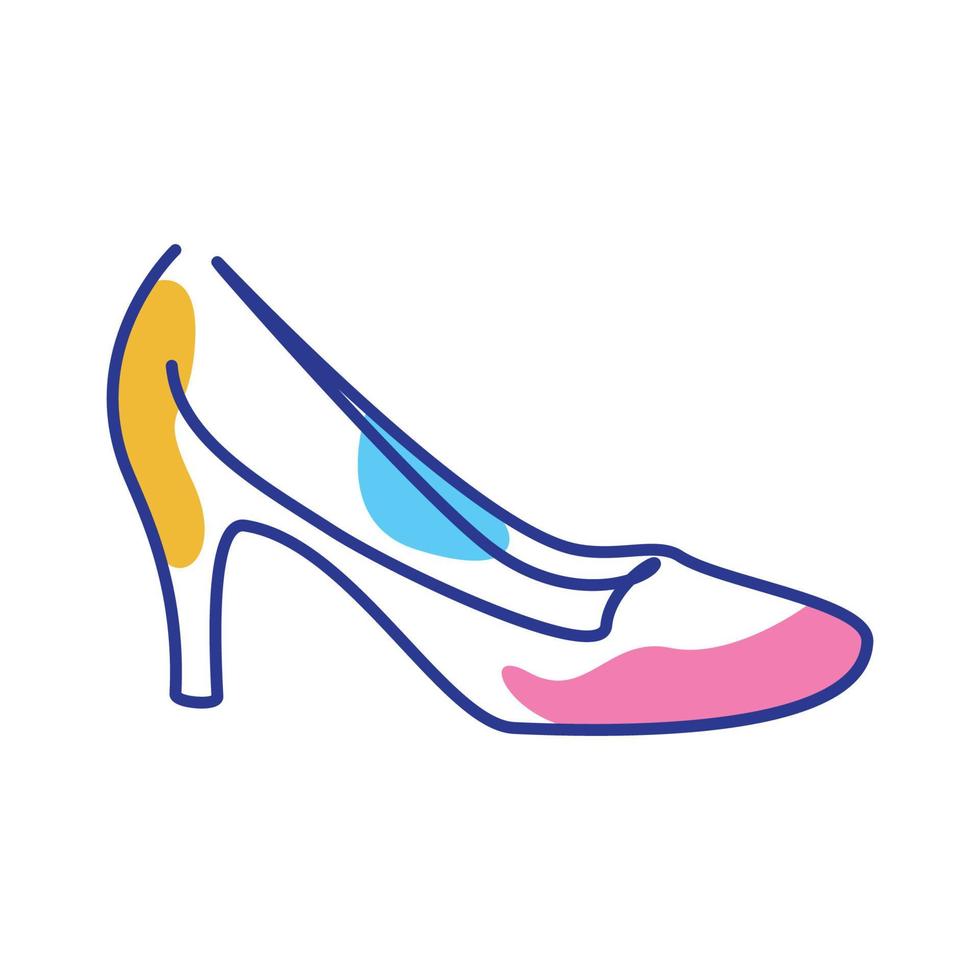 vrouwen schoenen lijn kleurrijk logo symbool vector pictogram ontwerp illustratie