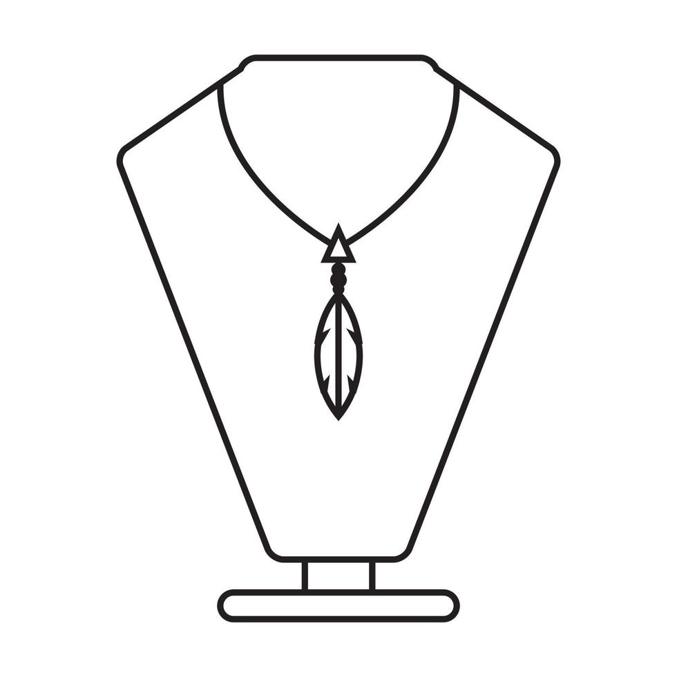 ketting accessoires vrouwen lijnen logo symbool pictogram vector grafisch ontwerp illustratie