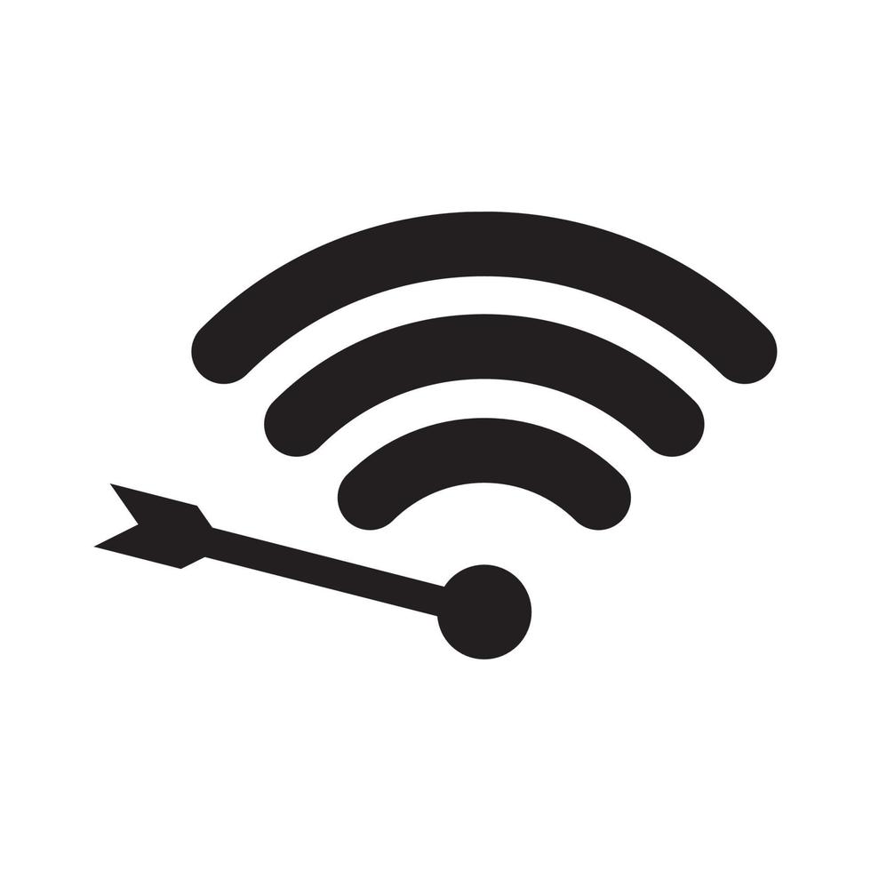 internet wifi met pijlen logo symbool pictogram vector grafisch ontwerp illustratie idee creatief