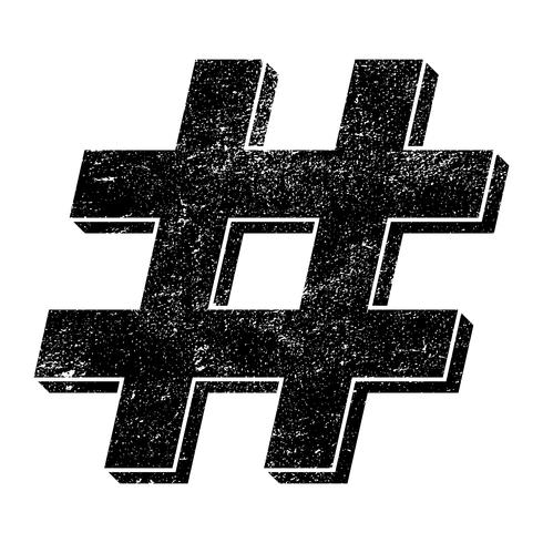 Hashtag vector pictogram