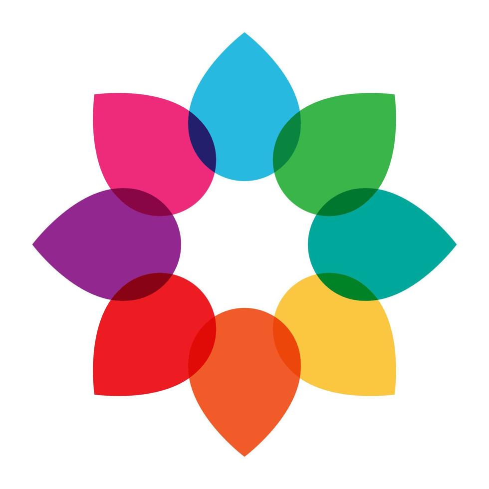 abstract druppel water bloemen logo symbool pictogram vector grafisch ontwerp illustratie idee creatief