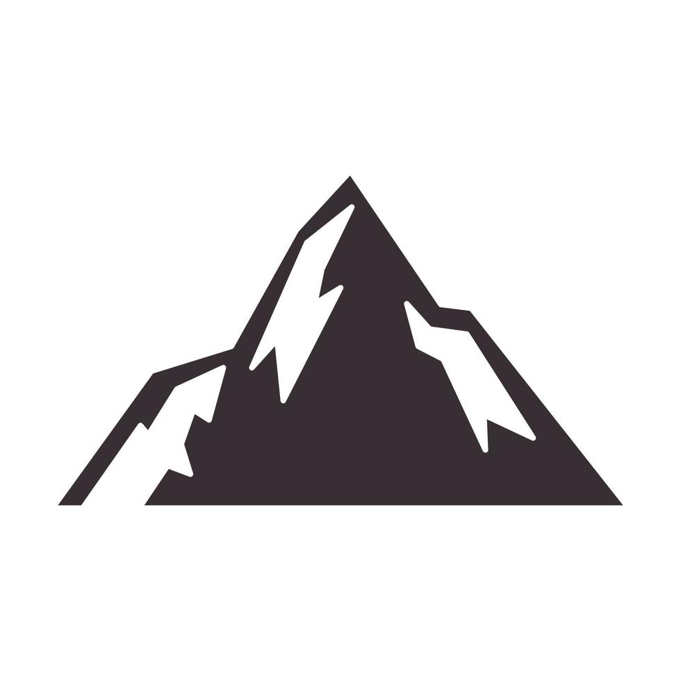 vintage silhouet berg eenvoudig logo symbool vector pictogram illustratie grafisch ontwerp