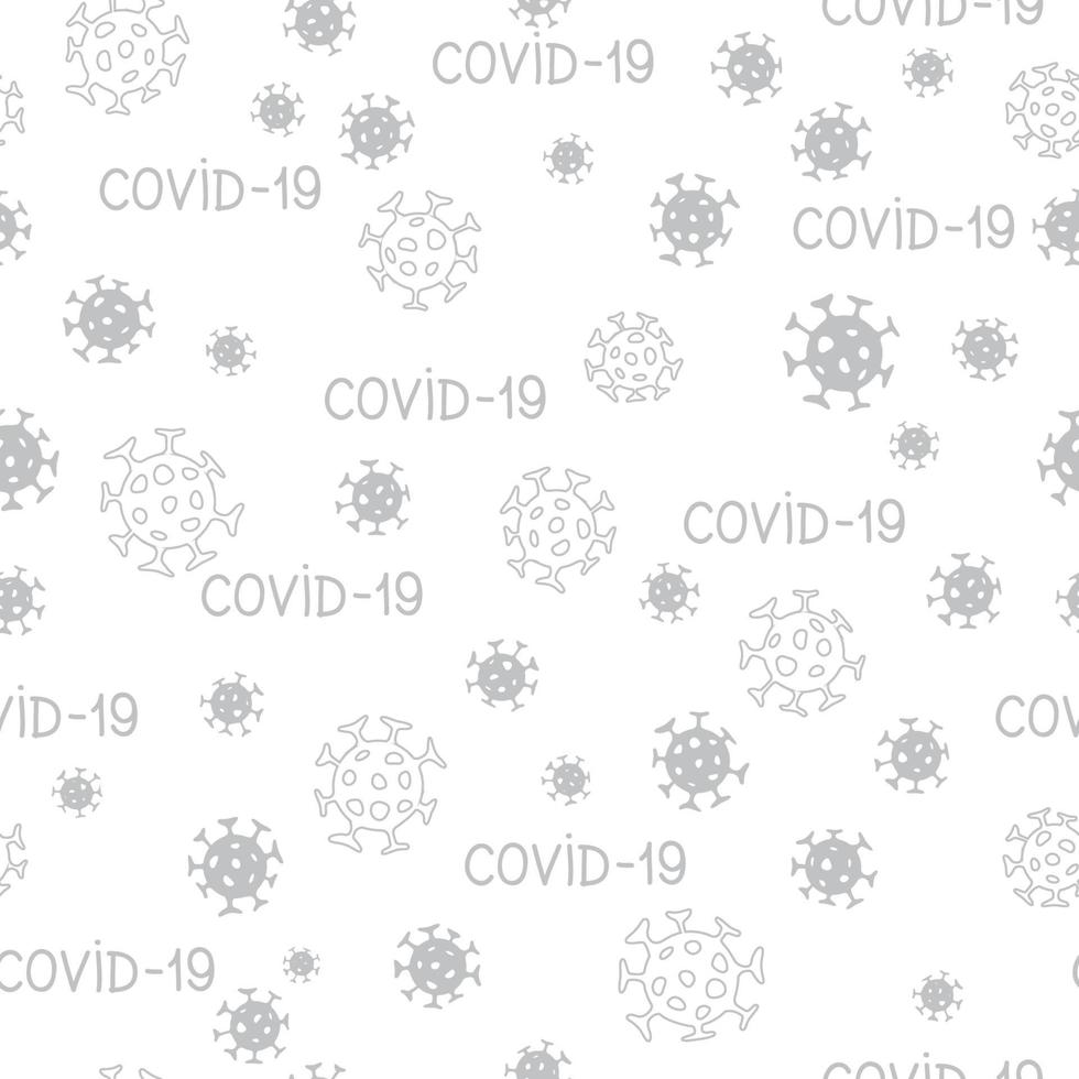 virus epidemie naadloos patroon. achtergrond met illustratie van nieuwe coronavirus 2019-ncov achtergrond. sier covid-19 medisch ontwerp. abstracte bacterie tegel textuur. vector