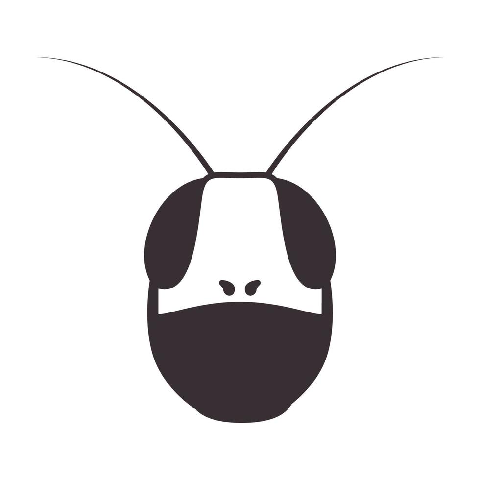 hoofd insect sprinkhaan logo symbool pictogram vector grafisch ontwerp illustratie