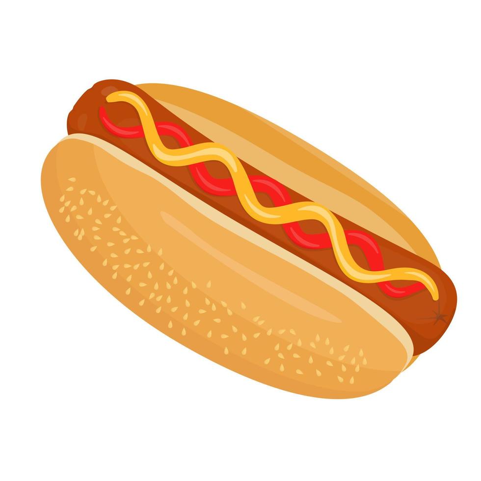 broodje hotdog vector