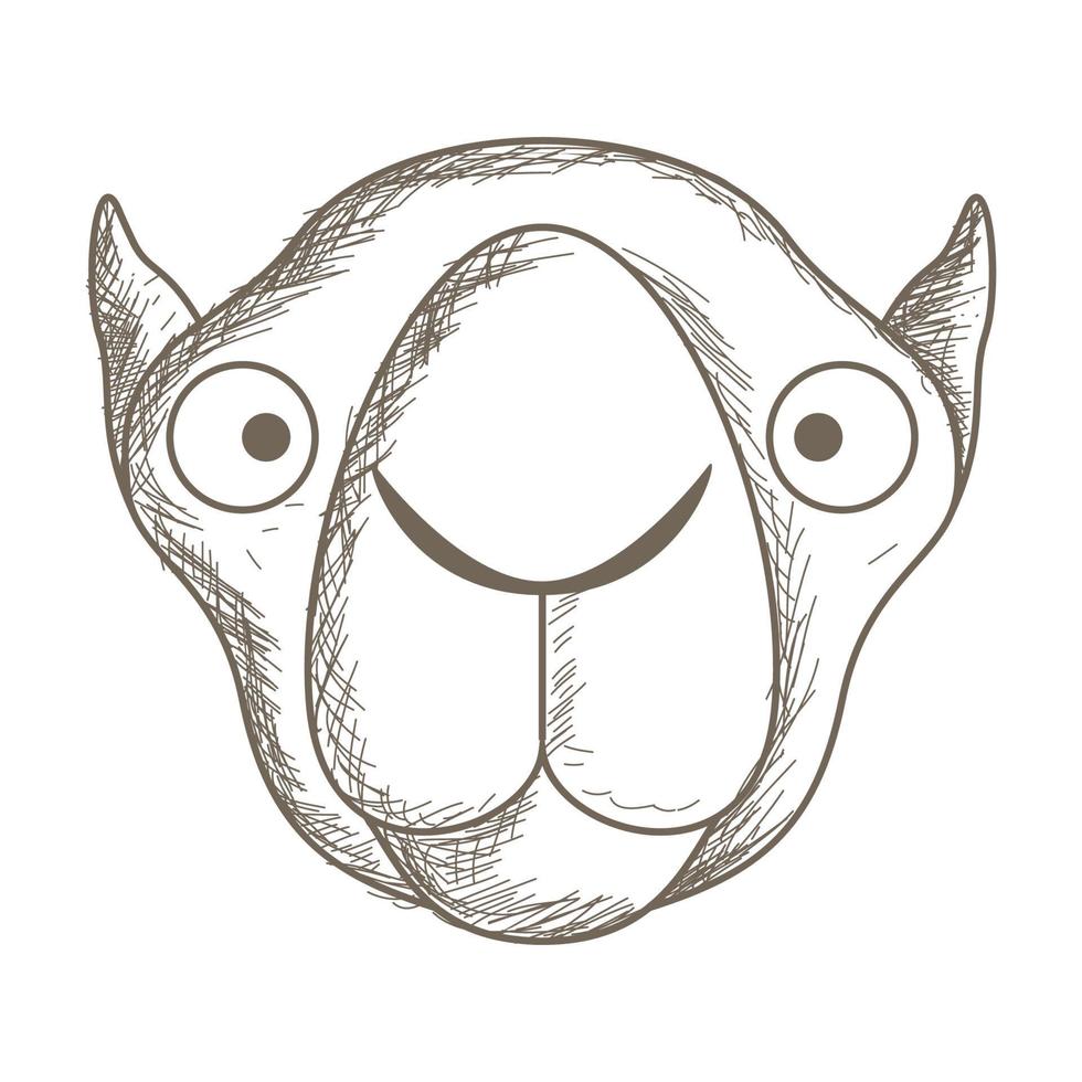 graveren dierenkop kamelen logo symbool vector pictogram illustratie ontwerp