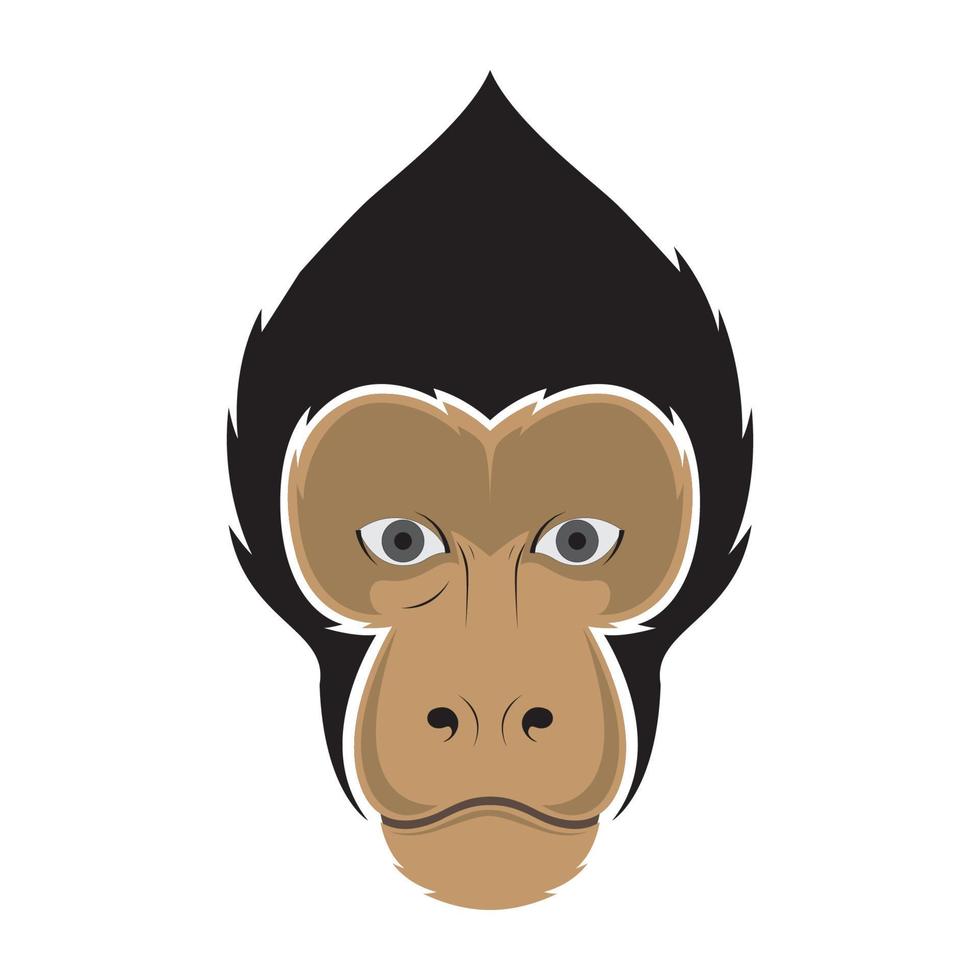 schattig gezicht celebes kuif makaak logo ontwerp vector grafisch symbool pictogram teken illustratie creatief idee