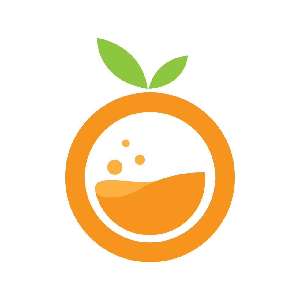 letter o voor oranje drankje vers logo ontwerp vector pictogram symbool illustratie